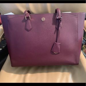 Tory Burch Large Robinson Leather Tote